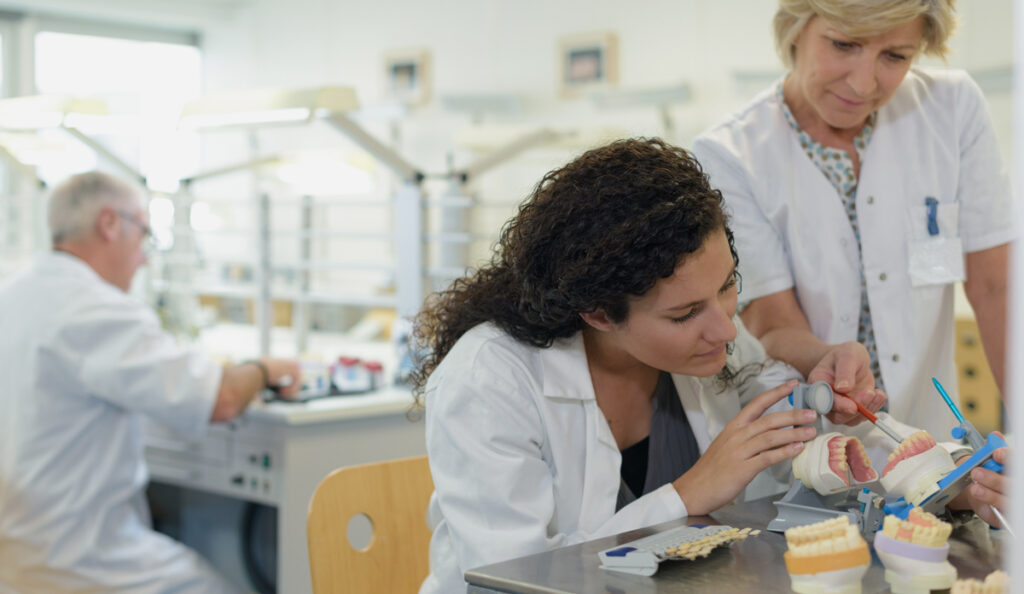dental lab collaboration two people
